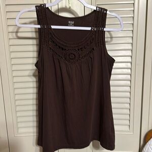 Ana Brown women’s sleeveless top size medium